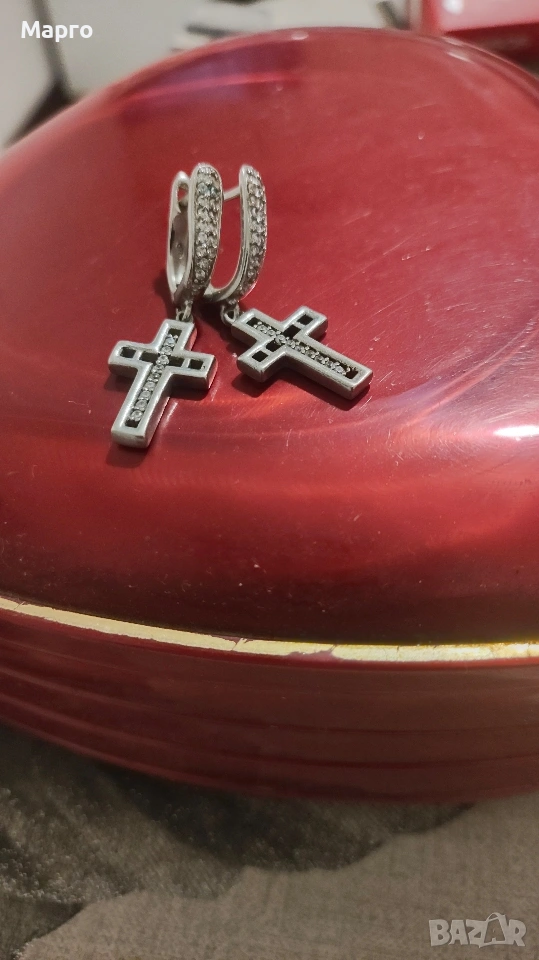 Дамски сребърни обеци 25 евро , снимка 1