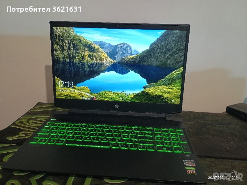 Gaming HP Pavilion 15 2TB SSD ryzen 5 5600H RTX , снимка 1