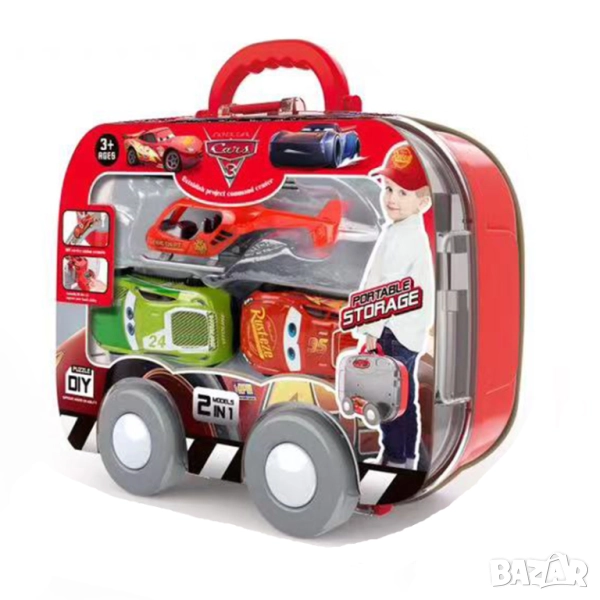 Куфарче паркинг CARS с три машини - 2 в 1, снимка 1