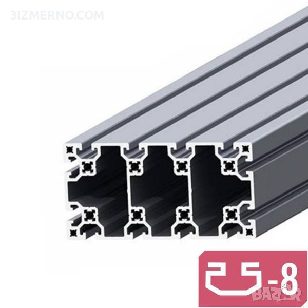 Конструктивен алуминиев профил 80x160 Слот 8 Т-Образен, снимка 1