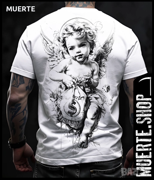 Тениска с щампа – CASH ANGEL, снимка 1