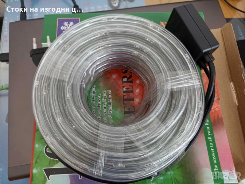 Светещ коледен маркуч , Многоцветен 10 метра, 20 метра, снимка 1