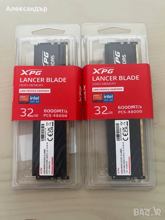 Нова RAM памет XPG Lancer BLADE 64GB 2x32 DDR5 6000MHz CL30 ГАРАНЦИЯ, снимка 1