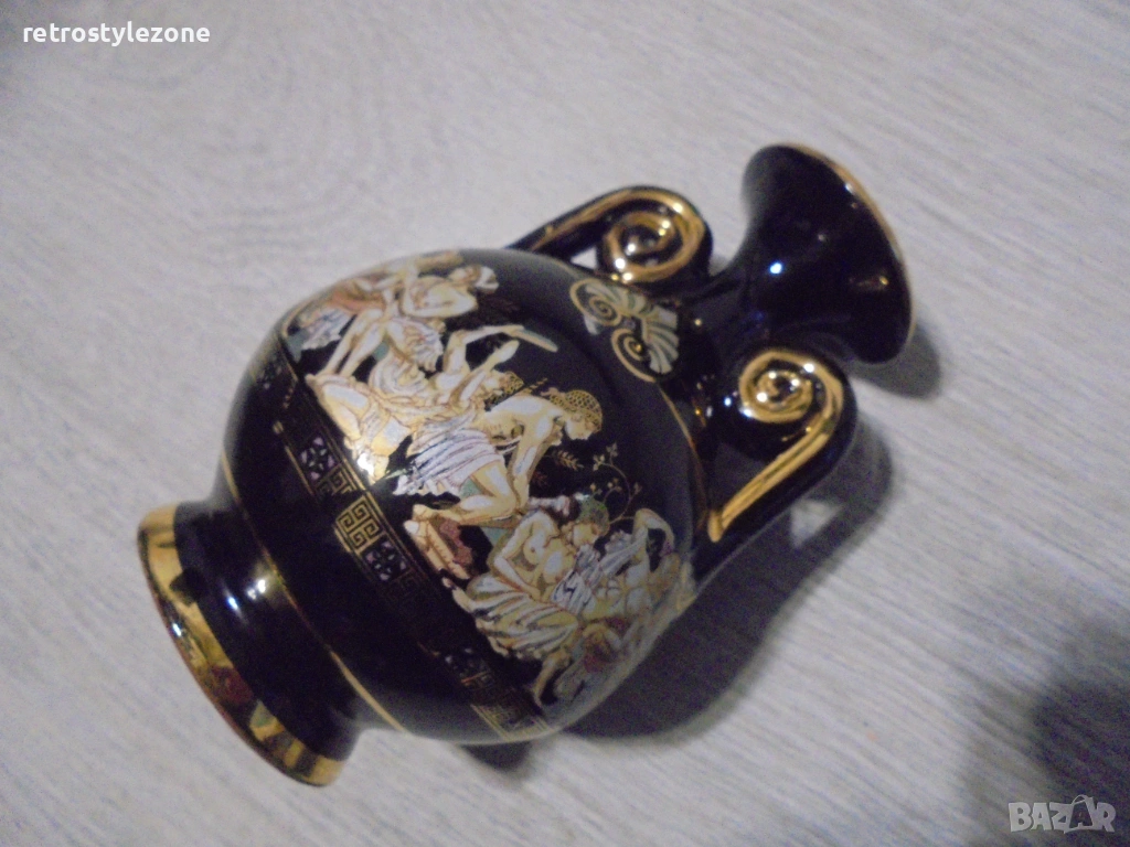 № 8440 Стара малка керамична ваза - terracotta ,24К   , снимка 1