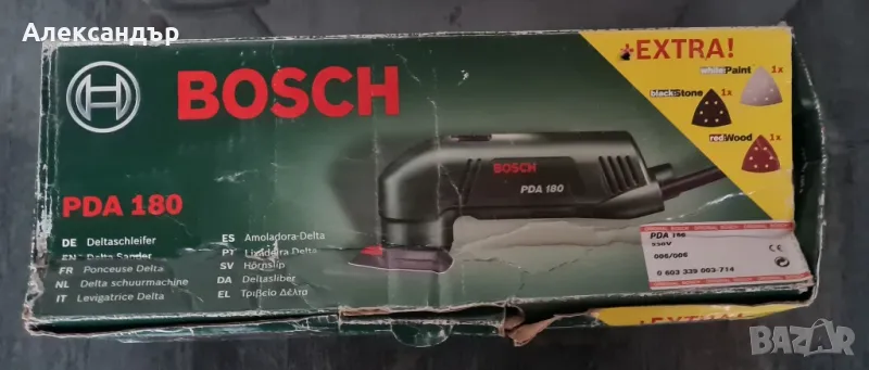 Виброшлайф Bosch PDA 180 във много добро състояние , снимка 1