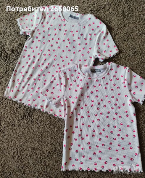 Еднакви нови блузки "Ягодки" за мама и дъщеря!, снимка 1