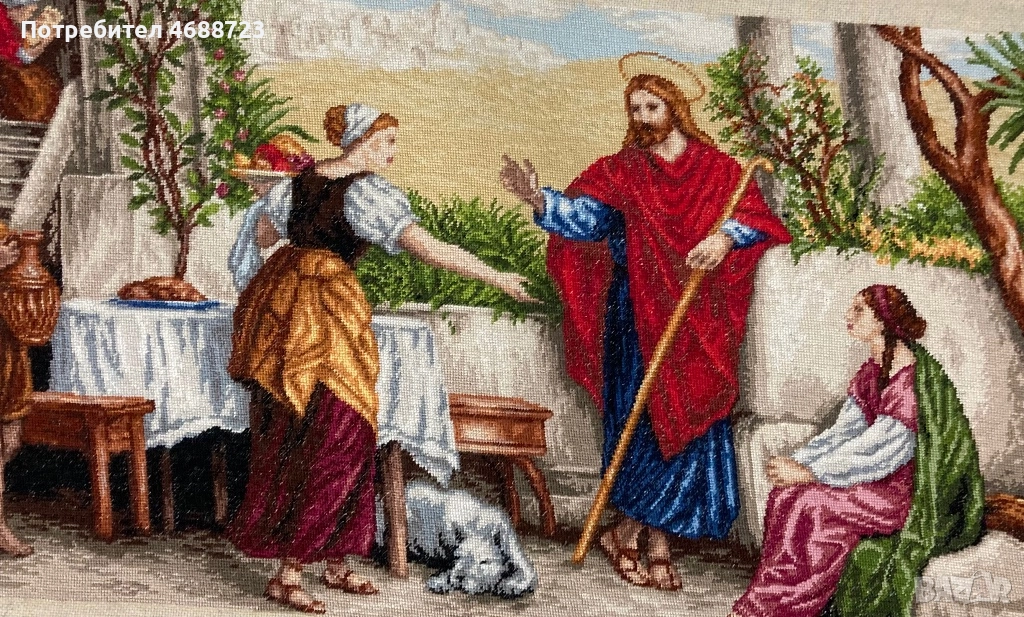 Гоблен “Исус, Марта и Мария”, снимка 1