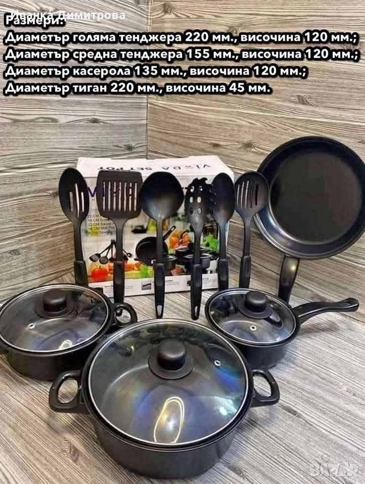 комплект от 13 части с незалепващо покритие, снимка 1