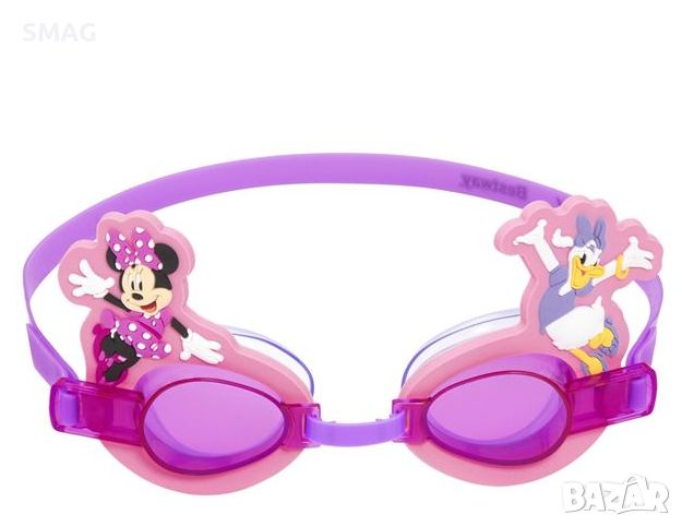 Детски силиконови очила за плуване розов дизайн Мини за 3+ години, снимка 1