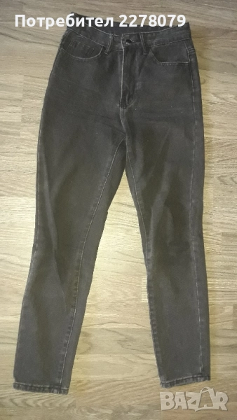 Дамски черни дънки с висока талия , снимка 1