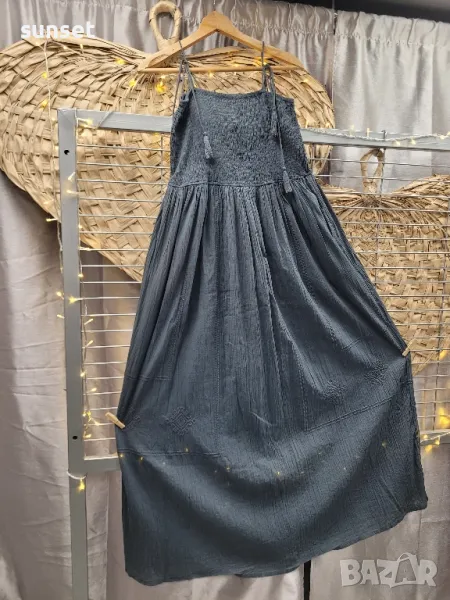 дълга графитеносива рокля М размер , снимка 1