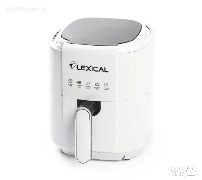 Фритюрник с горещ въздух Lexical Airfryer LAF-3011-1/2 1200W 3.5L бял/черен, снимка 1