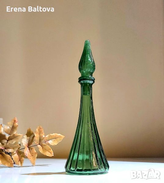 🍃🍀🪷Гарафа декантер Empoli Italy  от 50те Genie Bottle, снимка 1