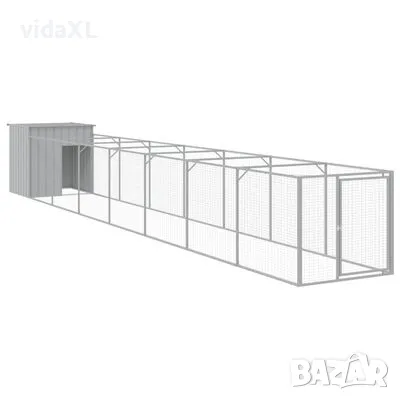 vidaXL Кучешка къща с волиера（SKU:3189086, снимка 1