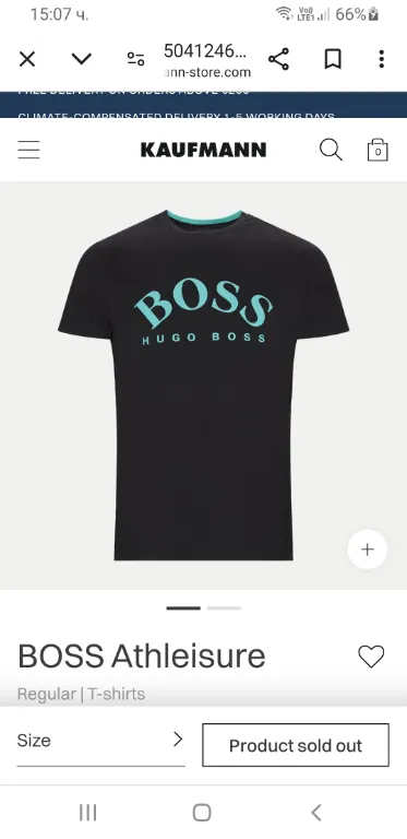 Hugo Boss Tee Cotton Mens Size L НОВО! ОРИГИНАЛНА Мъжка Тениска! в