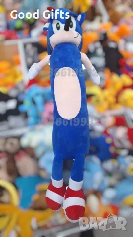 Голяма плюшена играчка Соник, 110см голям плюшен Sonic, 110cm, снимка 3 - Плюшени играчки - 46840842