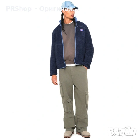 Мъжко поларено яке Reebok, синьо, снимка 3 - Якета - 53622397
