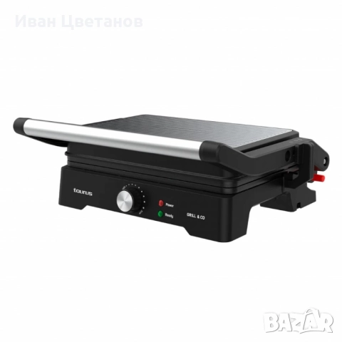 Контактен грил Taurus Grill&Co, 1500W, с плаващ капак и регулируем термостат