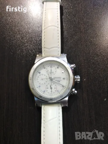 Дамски Кварцов Часовник Сейко Seiko Хронограф , снимка 3 - Дамски - 48222268