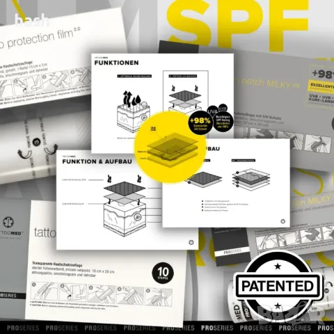 Филм за заздравяване на татуировки TattooMed MILKY 98% UV и дишащ за кожата - Ролка (2m x 20cm), снимка 4 - Други - 49778545