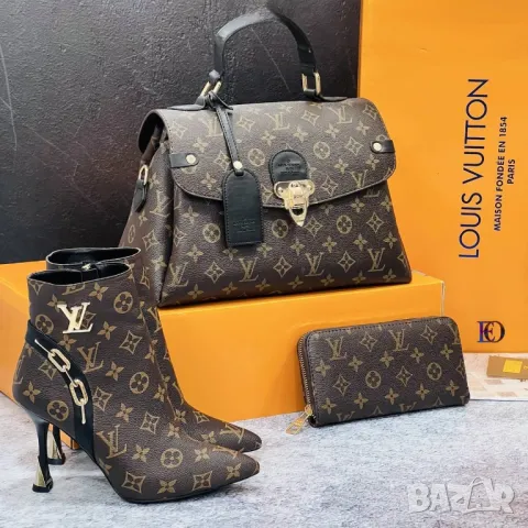 боти, чанта/ раница и портмоне louis vuitton , снимка 14 - Раници - 47198401