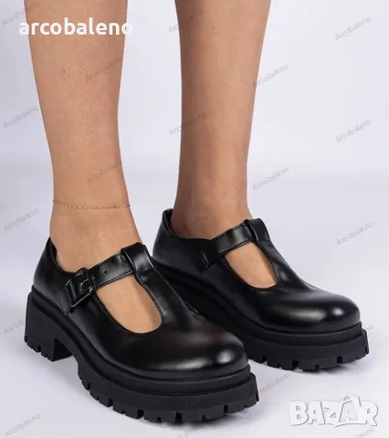 Дамски обувки на платформа от еко кожа Nella, 2цвята , снимка 4 - Дамски ежедневни обувки - 49255946