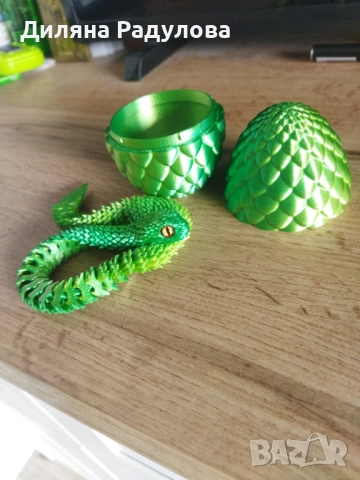 3D принтирана змия в яйце, снимка 3 - Други стоки за дома - 52510062