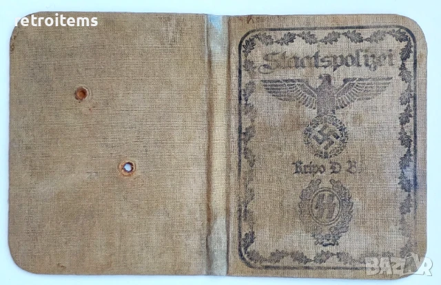 Немски документ от Втората световна война - Kripo, снимка 3 - Антикварни и старинни предмети - 51063876