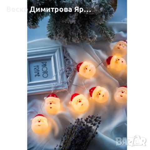 Коледна украса, светещи LED лампички с Дядо Коледа SD19, снимка 5 - Лед осветление - 52262907