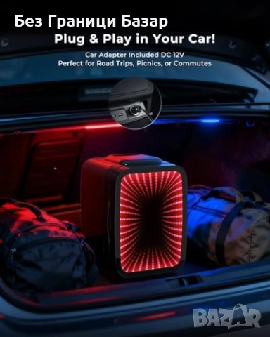 Нов Мини хладилник 4L AC/DC за кола, офис и козметика – охлажда/затопля, снимка 5 - Други стоки за дома - 52698434