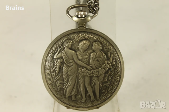 Джобнен Часовник Молния С Трите Грации USSR , снимка 2 - Антикварни и старинни предмети - 51193006