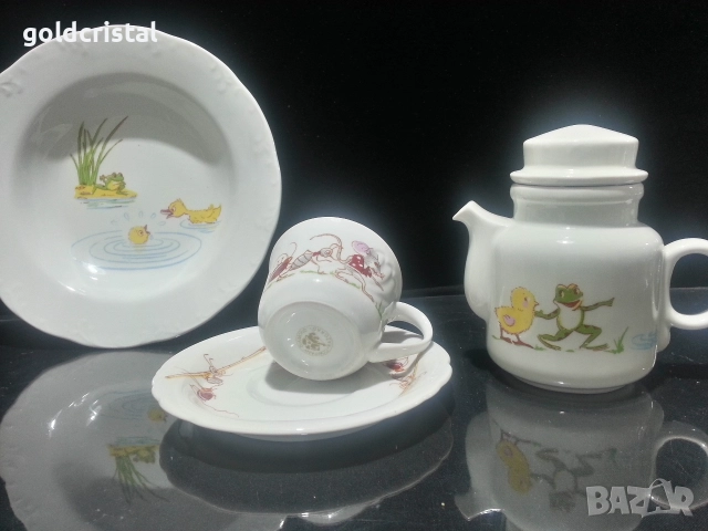 Стар български порцелан детски комплект , снимка 10 - Антикварни и старинни предмети - 52923460