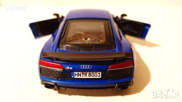 2020 Audi R8 Coupe, Blue - Kinsmart 5422 - 1:36, снимка 4 - Колекции - 47033750