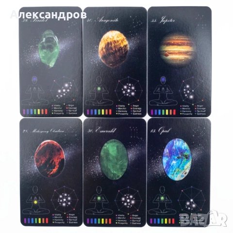 Различни таро карти, комплекти, подходящи за подарък, йога, медитация, кристали, снимка 14 - Карти за игра - 52320595