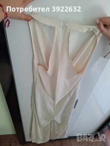Дамска рокля – размер S (пастелен / кремав цвят), снимка 2 - Рокли - 53736340