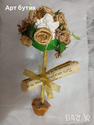 Мини дръвчета   и ретро колело с покана на гости на сватба, снимка 2 - Декорация - 52742238