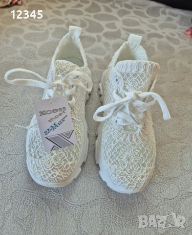 Дамски бели маратонки - нови, размер 36, снимка 2 - Дамски ежедневни обувки - 53846954