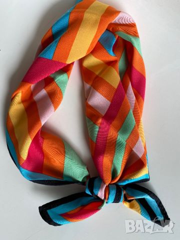 Малък, цветен шал/ кърпа за глава Zara, снимка 3 - Шалове - 42934082