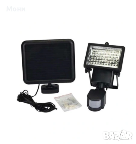LED прожектор с датчик и соларен панел, снимка 7 - Прожектори - 53917081