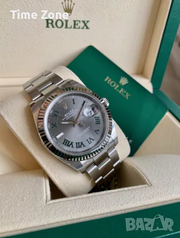 Rolex Datejust 41mm Steel Wimbledon Dial Oyster Automatic Различни Варианти, снимка 6 - Мъжки - 48183395