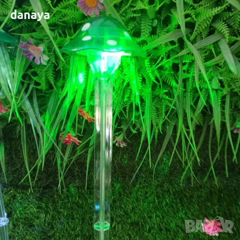 6428 Градинска соларна лампа гъбка, 33 см, снимка 8 - Градински мебели, декорация  - 53533042