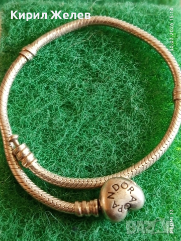 Маркова сребърна гривна от колекция Pandora Moments фешън бижу 54174, снимка 5 - Гривни - 54027439