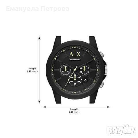 ARMANI EXCHANGE Часовник с хронограф и силиконова каишка, снимка 6 - Мъжки - 54013937