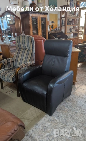 Механичен релакс фотьойл с естествена кожа, снимка 10 - Дивани и мека мебел - 53769957