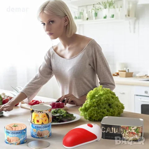 Електрическа отварачка за консерви, отварачка за консерви с един бутон, снимка 5 - Други стоки за дома - 49920371