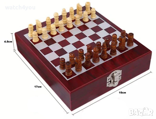 НОВ КОМПЛЕКТ ЗА ВИНО В ЛУКСОЗНА ДЪРВЕНА КУТИЯ С АКСЕСОАРИ. СЕТ ЗА ВИНО С ШАХ. ШАХМАТНА ДЪСКА 2V1., снимка 11 - Подаръци за мъже - 16134212