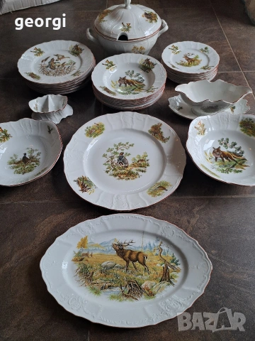 чешки ловен порцеланов сервиз Bernadotte Bohemia 