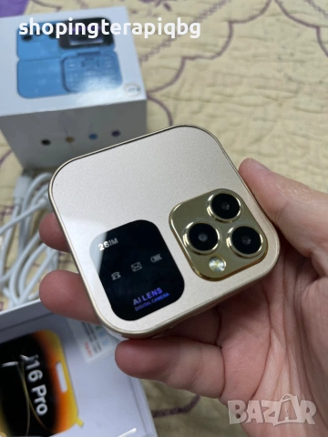 Мини телефон i16 pro с интернет 2G (с отделна карта), снимка 13 - Други - 53947101