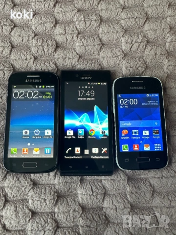 3 телефона Samsung и Sony Xperia
