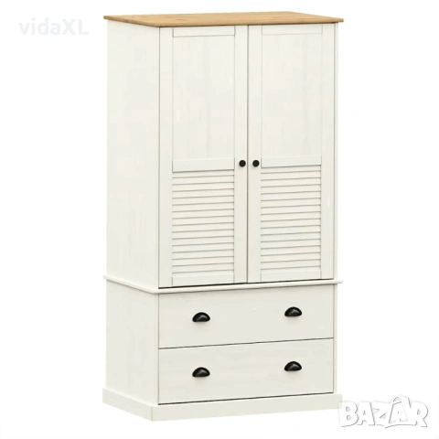 vidaXL Гардероб VIGO, бял,(SKU:353164)